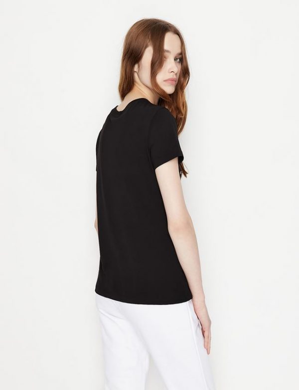 ARMANI EXCHANGE-T-shirt regular fit con logo Nera