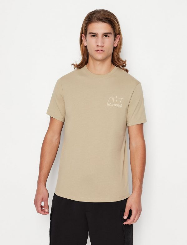 ARMANI EXCHANGE-T-shirt regular fit in jersey di cotone Beige