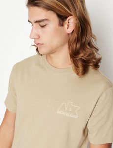 ARMANI EXCHANGE-T-shirt regular fit in jersey di cotone Beige