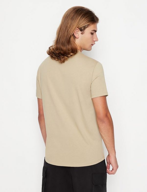 ARMANI EXCHANGE-T-shirt regular fit in jersey di cotone Beige