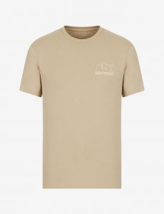 ARMANI EXCHANGE-T-shirt regular fit in jersey di cotone Beige