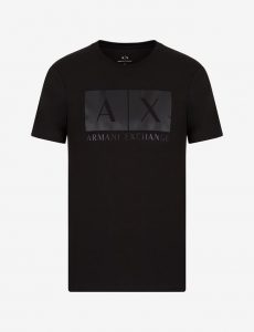 ARMANI EXCHANGE-T-shirt con stampa NERA