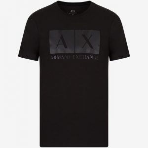 ARMANI EXCHANGE-T-shirt con stampa NERA
