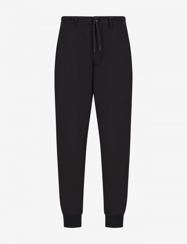 ARMANI EXCHANGE-Pantaloni sportivi in popeline di cotone Nero