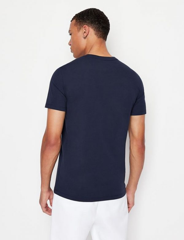 ARMANI EXCHANGE-T-SHIRT BLUE CON STAMPA