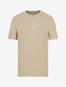 ARMANI EXCHANGE-T-shirt regular fit in jersey di lino e cotone