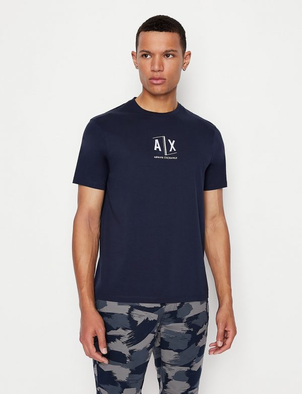 ARMANI EXCHANGE-T-shirt con logo BLUE