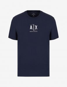 ARMANI EXCHANGE-T-shirt con logo BLUE