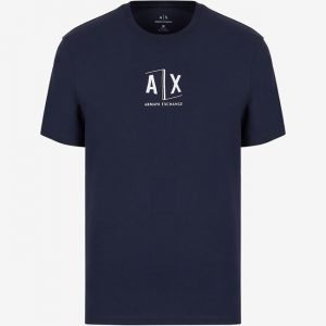 ARMANI EXCHANGE-T-shirt con logo BLUE
