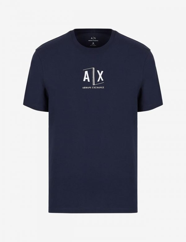 ARMANI EXCHANGE-T-shirt con logo BLUE