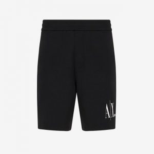 ARMANI EXCHANGE-Bermuda sportivi con dettagli a contrasto Neri