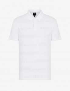 ARMANI EXCHANGE-Polo in jersey misto cotone Bianca
