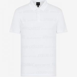 ARMANI EXCHANGE-Polo in jersey misto cotone Bianca