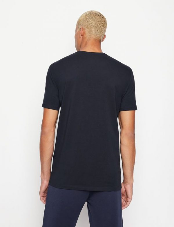 ARMANI EXCHANGE – T-Shirt con Stampa Blu Navy