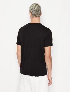 ARMANI EXCHANGE-T-shirt regular fit in jersey di cotone NERA