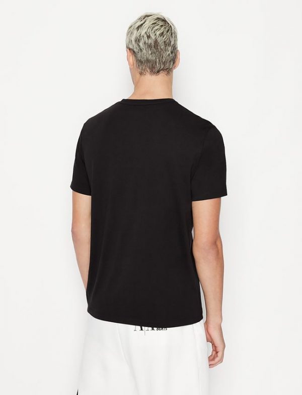 ARMANI EXCHANGE-T-shirt regular fit in jersey di cotone NERA