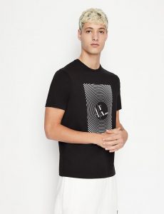 ARMANI EXCHANGE-T-shirt regular fit in jersey di cotone NERA
