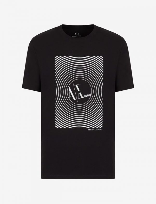 ARMANI EXCHANGE-T-shirt regular fit in jersey di cotone NERA