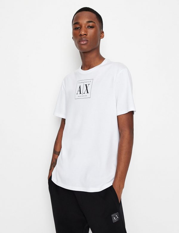 ARMANI EXCHANGE – T-Shirt Uomo con Logo Bianco