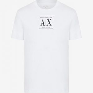 ARMANI EXCHANGE – T-Shirt Uomo con Logo Bianco