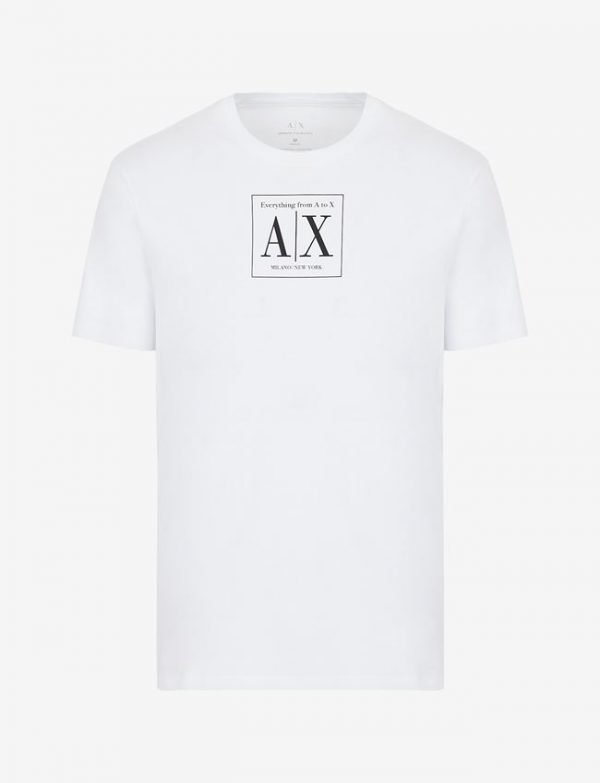 ARMANI EXCHANGE – T-Shirt Uomo con Logo Bianco