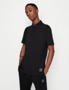 ARMANI EXCHANGE-POLO A MANICHE CORTE NERA