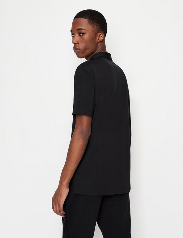 ARMANI EXCHANGE-POLO A MANICHE CORTE NERA