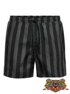 ONLY&SONS-COSTUME UOMO A RIGHE NERE/GRIGIO