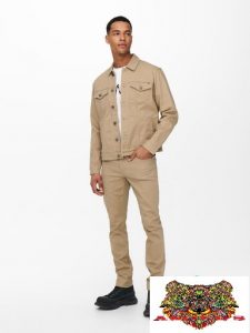 ONLY&SONS- ONSLOOM SLIM TWILL BEIGE NO.22021458