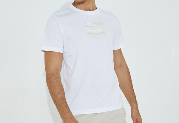 CALVIN KLEIN – T Shirt Uomo Abstract Photoprint Bianco
