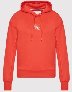 CALVIN KLEIN – Felpa Donna con Cappuccio Rosso