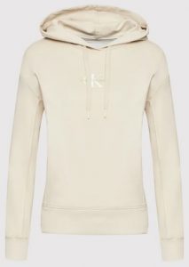 CALVIN KLEIN – Felpa Donna con Cappuccio Beige
