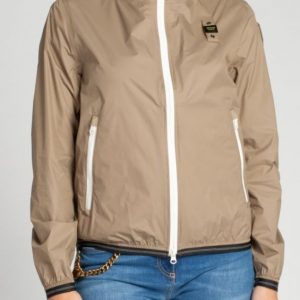 BLAUER-GIACCA A VENTO DONNA NASTRATA VERDE OLIVA