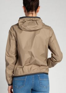 BLAUER-GIACCA A VENTO DONNA NASTRATA VERDE OLIVA