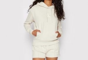 CALVIN KLEIN – Felpa Donna con Cappuccio Beige