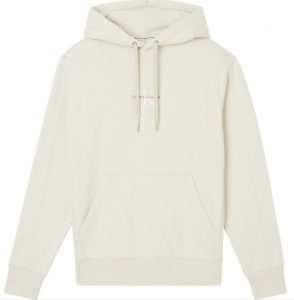 CALVIN KLEIN – Felpa con Cappuccio Monogram Beige Chiaro