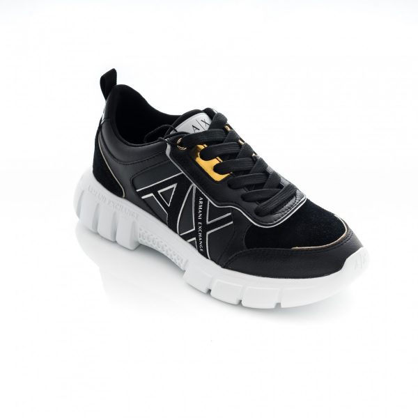ARMANI EXCHANGE-SCARPE DONNA NERE CON LOGO