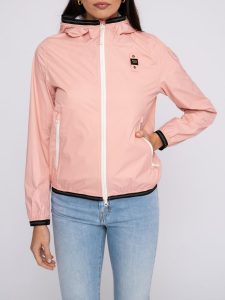 BLAUER-GIACCA A VENTO DONNA NASTRATA ROSA CHIARO