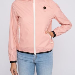 BLAUER-GIACCA A VENTO DONNA NASTRATA ROSA CHIARO