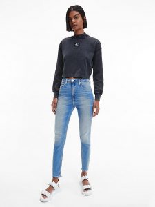 CALVIN KLEIN – High Rise Super Skinny Ankle Jeans Donna