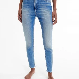 CALVIN KLEIN-High Rise Super Skinny Ankle Jeans DONNA