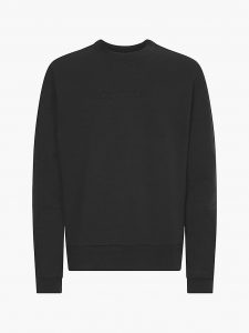 CALVIN KLEIN – Felpa in Cotone Biologico con Taglio Rilassato Nero