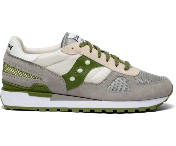SAUCONY- SCARPE SHADOW ORIGINAL GROGIO CHIARO/VERDE