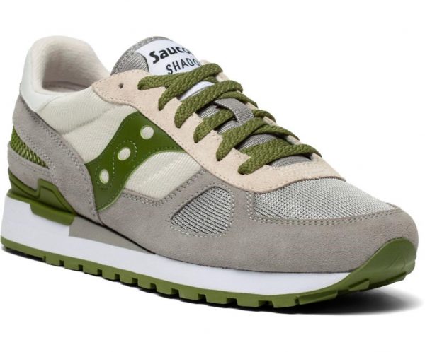 SAUCONY- SCARPE SHADOW ORIGINAL GROGIO CHIARO/VERDE