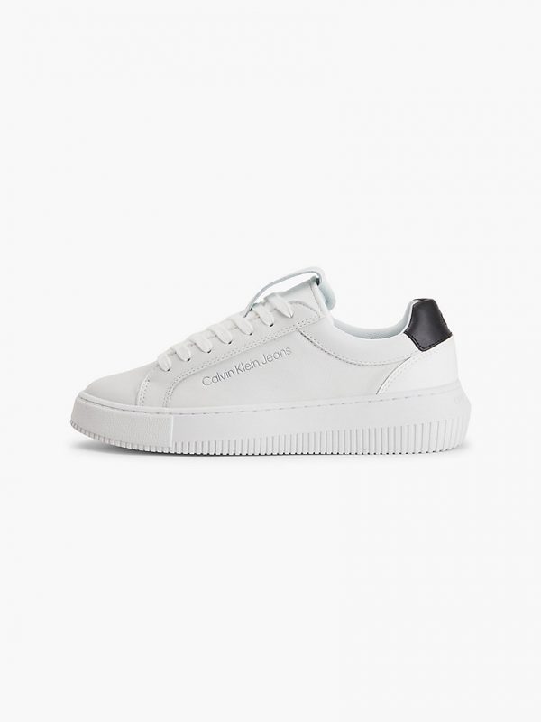 CALVIN KLEIN – Scarpe Donna Sneakers in Pelle Bianco