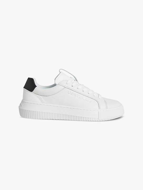 CALVIN KLEIN – Scarpe Donna Sneakers in Pelle Bianco