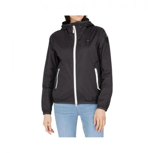 BLAUER-GIACCA A VENTO DONNA NASTRATA NERO