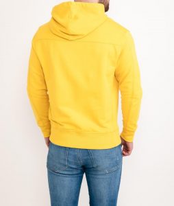 CALVIN KLEIN – Felpa con Cappuccio Monogram Giallo
