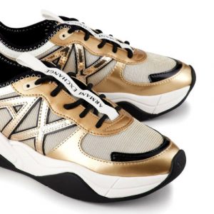 ARMANI EXCHANGE-SNEAKERS DONNA ORO METAL