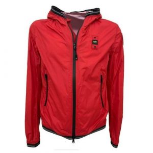 BLAUER-GIACCA A VENTO DONNA NASTRATA ROSSA